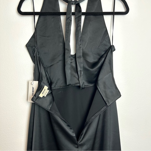 Jason Wu Black Satin Halter Dress MIDI NWT - Picture 9 of 11
